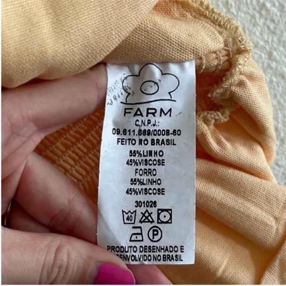 Farm Rio Ruffle Linen Blend Crop Top - Picture 5 of 5